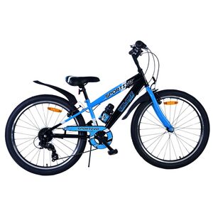 Volare Sportivo Kinderfiets - Jongens - 24 inch - 7 Speed - Zwart Blauw