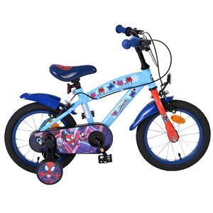 Spidey Kinderfiets - Jongens - 14 inch - Blauw Rood - Twee handremmen