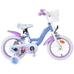Disney Frozen 2 Kinderfiets - Meisjes - 14 inch - Blauw/Paars - Twee handremmen