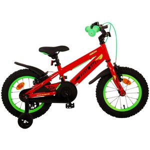 Volare Rocky Kinderfahrrad - Jungen - 14 Zoll - Rot - Zwei Handbremsen