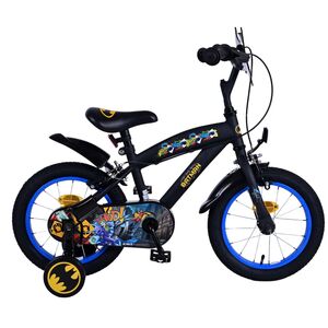 Batman Kinderfahrrad - Jungen - 14 Zoll - Schwarz - Zweihandbremsen