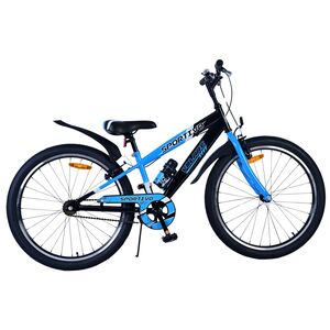 Volare Sportivo Kinderfahrrad - Jungen - 24 Zoll - Schwarz Blau - Zweihandbremsen