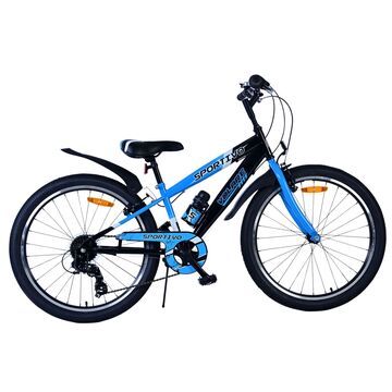Volare Sportivo Kinderfiets - Jongens - 24 inch - 7 Speed - Zwart Blauw