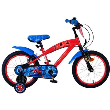 Spider-Man Kinderfiets - Jongens - 16 inch - Blauw/Rood - Twee handremmen