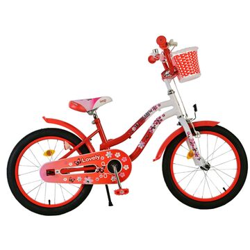 Volare Lovely Kinderfiets - Meisjes - 18 inch - Rood Wit