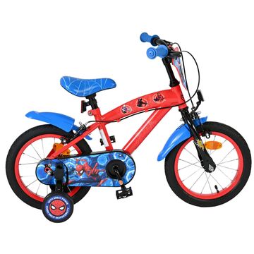 Spider-Man Kinderfiets - Jongens - 14 inch - Blauw/Rood - Twee handremmen