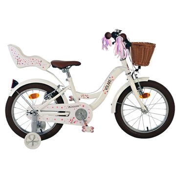 Volare Blossom Kinderfiets - Meisjes - 16 inch - Wit - Twee Handremmen