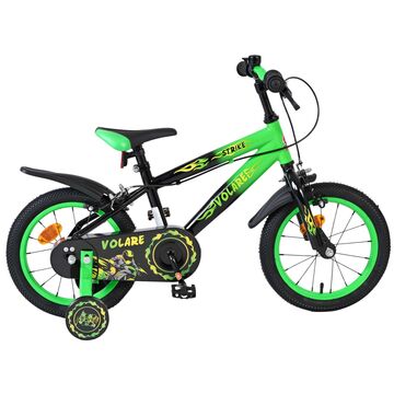 Volare Strike Kinderfiets - Jongens - 14 inch - Zwart Groen - Twee handremmen [CLONE]