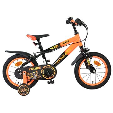 Volare Strike Kinderfiets - Jongens - 14 inch - Zwart Oranje - Twee handremmen [CLONE]