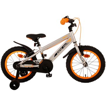 Volare Rocky Children's Bicycle - Boys - 16 inch - Grey - Two handbrakes