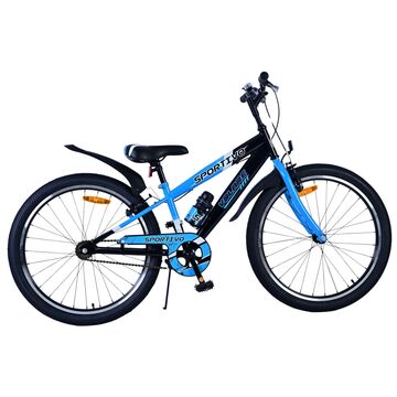 Volare Sportivo Kinderfahrrad - Jungen - 24 Zoll - Schwarz Blau - Zweihandbremsen