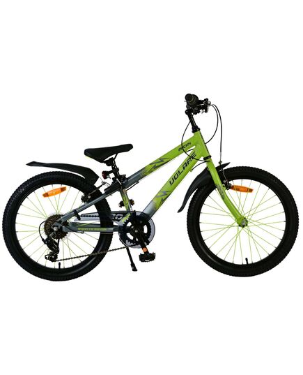 Volare Rocky Kinderfahrrad - 20 Zoll - 7 Gänge - Grün/Grau