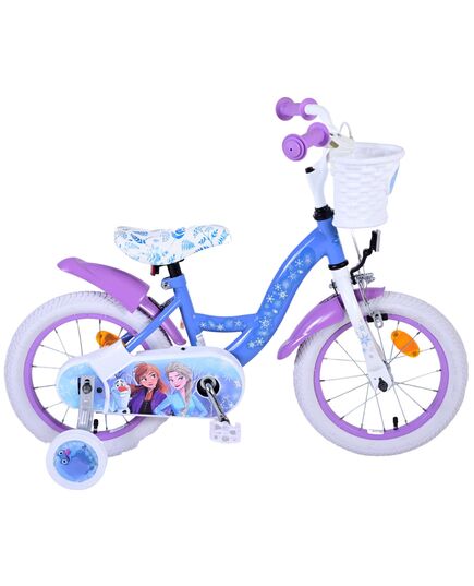 Disney Frozen 2 Kinderfahrrad - Mädchen - 14 inch - Blau / Lila