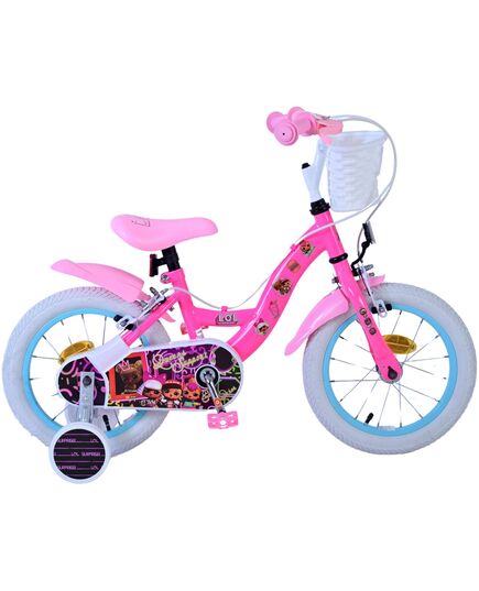 LOL Surprise Kinderfahrrad - Mädchen - 14 Zoll - Rosa - Zweihandbremsen