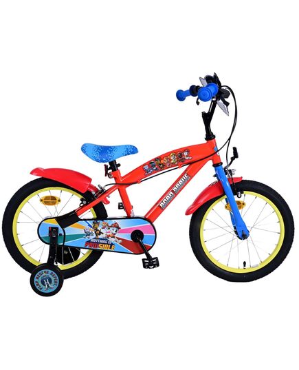 Paw Patrol Kinderfahrrad - Jungen - 16 Zoll - Rot - Zwei Handbremsen