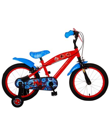Ultimate Spider-Man Kinderfahrrad - Jungen - 16 Zoll - Blau/Rot - Zwei Handbremsen