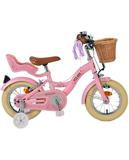 Volare Blossom Kinderfahrrad - Mädchen - 12 Zoll - Rosa - Zwei Handbremsen [CLONE]