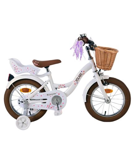 Volare Blossom Kinderfahrrad - Mädchen - 14 Zoll - Weiß