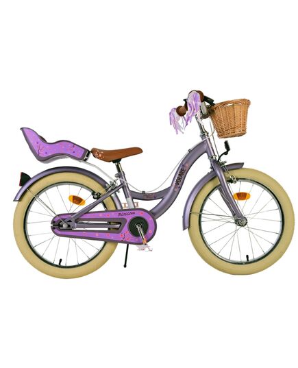 Volare Blossom Kinderfahrrad - Mädchen - 18 Zoll - Lila - Zwei Handbremsen