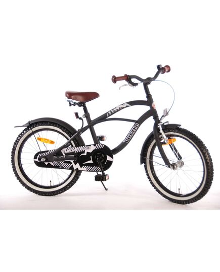 Volare Black Cruiser Kinderfahrrad – Jungen – 18 Zoll – Schwarz – 95 % zusammengebaut