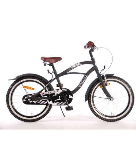 Volare Black Cruiser Kinderfahrrad – Jungen – 18 Zoll – Schwarz – 95 % zusammengebaut