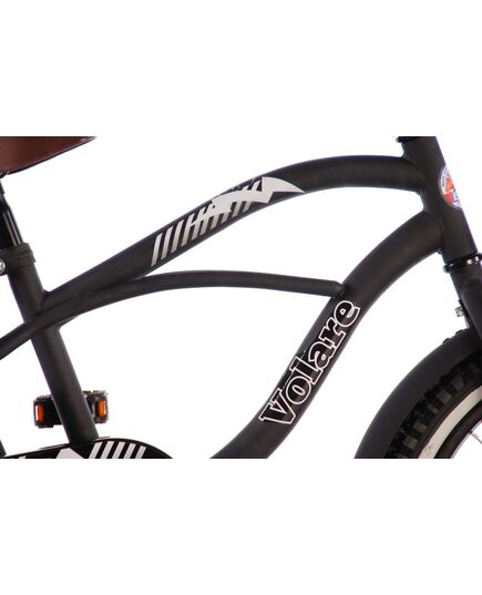 Volare Black Cruiser Kinderfahrrad - Jungen - 18 Zoll - Schwarz - 95% zusammengebaut