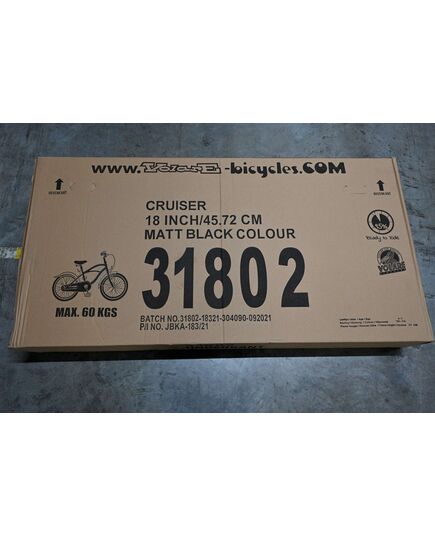 Volare Black Cruiser Kinderfahrrad – Jungen – 18 Zoll – Schwarz – 95 % zusammengebaut