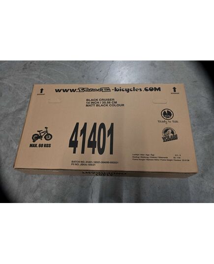 Volare Black Cruiser Kinderfahrrad – Jungen – 14 Zoll – Schwarz – 95 % zusammengebaut