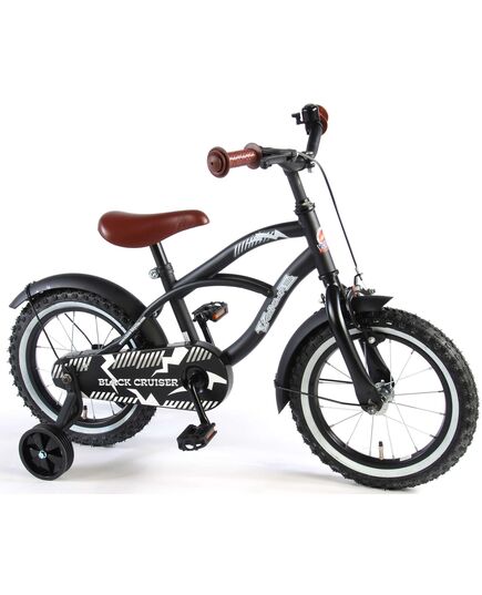 Volare Black Cruiser Kinderfahrrad - Jungen - 14 Zoll - Schwarz - 95% zusammengebaut