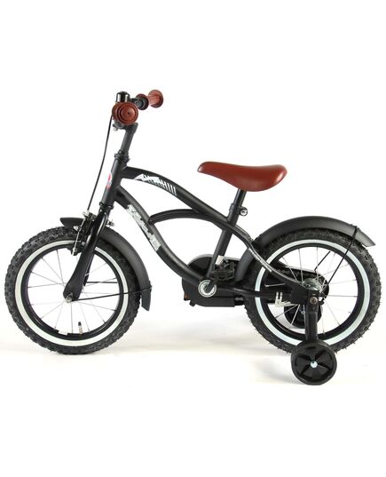 Volare Black Cruiser Kinderfahrrad - Jungen - 14 Zoll - Schwarz - 95% zusammengebaut