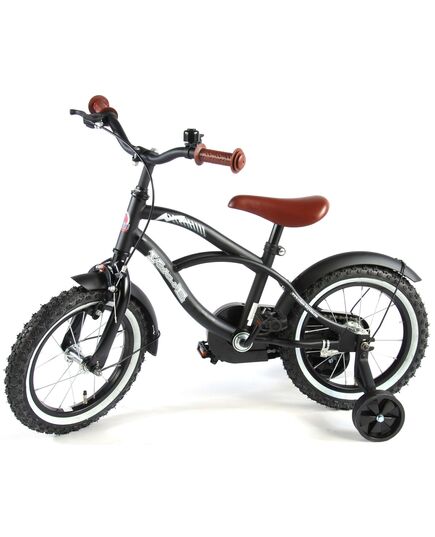 Volare Black Cruiser Kinderfahrrad - Jungen - 14 Zoll - Schwarz - 95% zusammengebaut