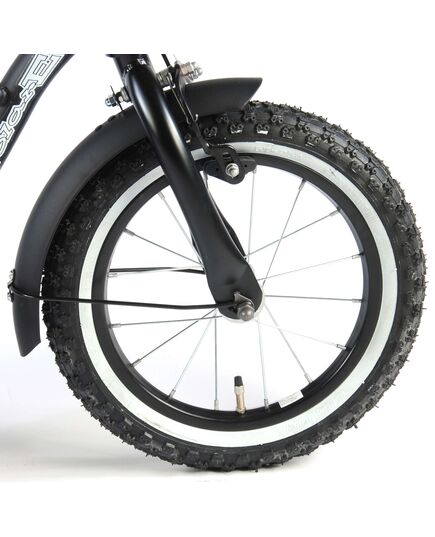 Volare Black Cruiser Kinderfahrrad - Jungen - 14 Zoll - Schwarz - 95% zusammengebaut