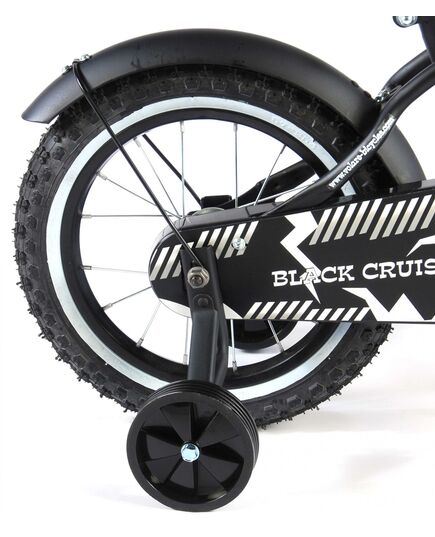Volare Black Cruiser Kinderfahrrad - Jungen - 14 Zoll - Schwarz - 95% zusammengebaut