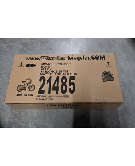 Volare Miracle Cruiser Kinderfahrrad – Jungen – 14 Zoll – Mattschwarz – Prime Collection