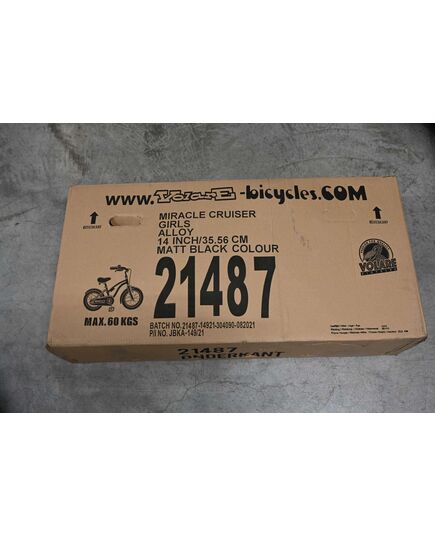 Volare Miracle Kinderfahrrad – Mädchen – 14 Zoll – Mattschwarz – Prime Collection