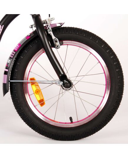 Volare Miracle Cruiser Kinderfahrrad - Mädchen - 16 Zoll - Mattschwarz - Prime Collection