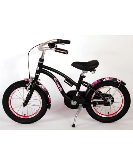Volare Miracle Cruiser Kinderfahrrad - Mädchen - 14 Zoll - Mattschwarz - Prime Collection