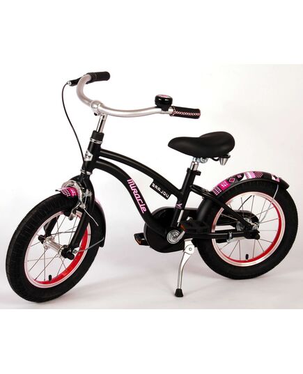 Volare Miracle Cruiser Kinderfahrrad - Mädchen - 14 Zoll - Mattschwarz - Prime Collection