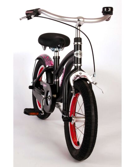 Volare Miracle Cruiser Kinderfahrrad - Mädchen - 14 Zoll - Mattschwarz - Prime Collection