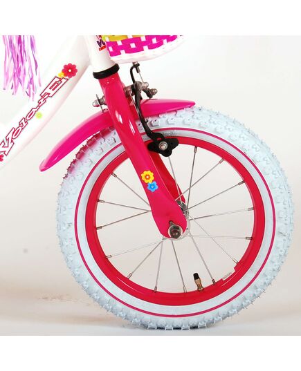 Volare Ashley Kinderfahrrad - Mädchen - 14 Zoll - Weiß - 95% zusammengebaut