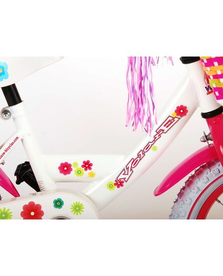 Volare Ashley Kinderfahrrad - Mädchen - 14 Zoll - Weiß - 95% zusammengebaut