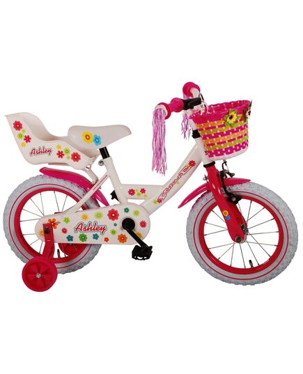 Volare Ashley Kinderfahrrad - Mädchen - 14 Zoll - Weiß - 95% zusammengebaut