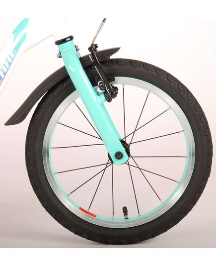 Volare Glamour Kinderfahrrad - Mädchen - 16 Zoll - Perlmutt Mintgrün - Prime Collection