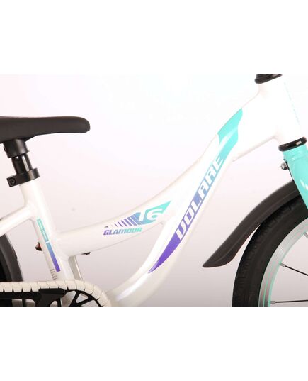 Volare Glamour Kinderfahrrad - Mädchen - 16 Zoll - Perlmutt Mintgrün - Prime Collection