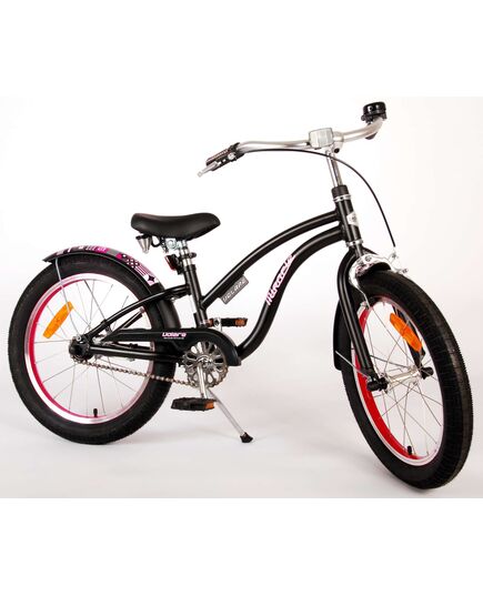 Volare Miracle Cruiser Kinderfahrrad - Mädchen - 18 Zoll - Mattschwarz - Prime Collection