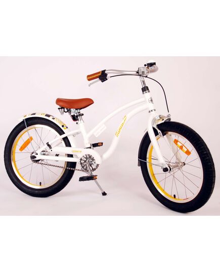 Volare Miracle Cruiser Kinderfahrrad - Mädchen - 18 Zoll - Weiß - Prime Collection