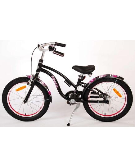 Volare Miracle Cruiser Kinderfahrrad - Mädchen - 18 Zoll - Mattschwarz - Prime Collection