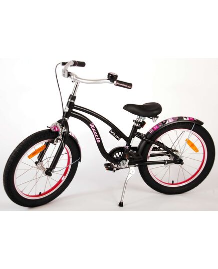 Volare Miracle Cruiser Kinderfahrrad - Mädchen - 18 Zoll - Mattschwarz - Prime Collection