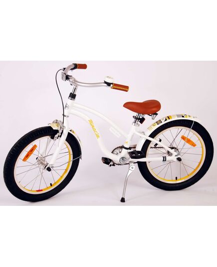 Volare Miracle Cruiser Kinderfahrrad - Mädchen - 18 Zoll - Weiß - Prime Collection