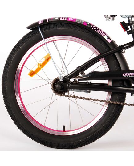 Volare Miracle Cruiser Kinderfahrrad - Mädchen - 18 Zoll - Mattschwarz - Prime Collection